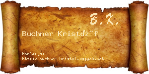 Buchner Kristóf névjegykártya