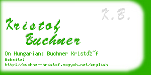 kristof buchner business card